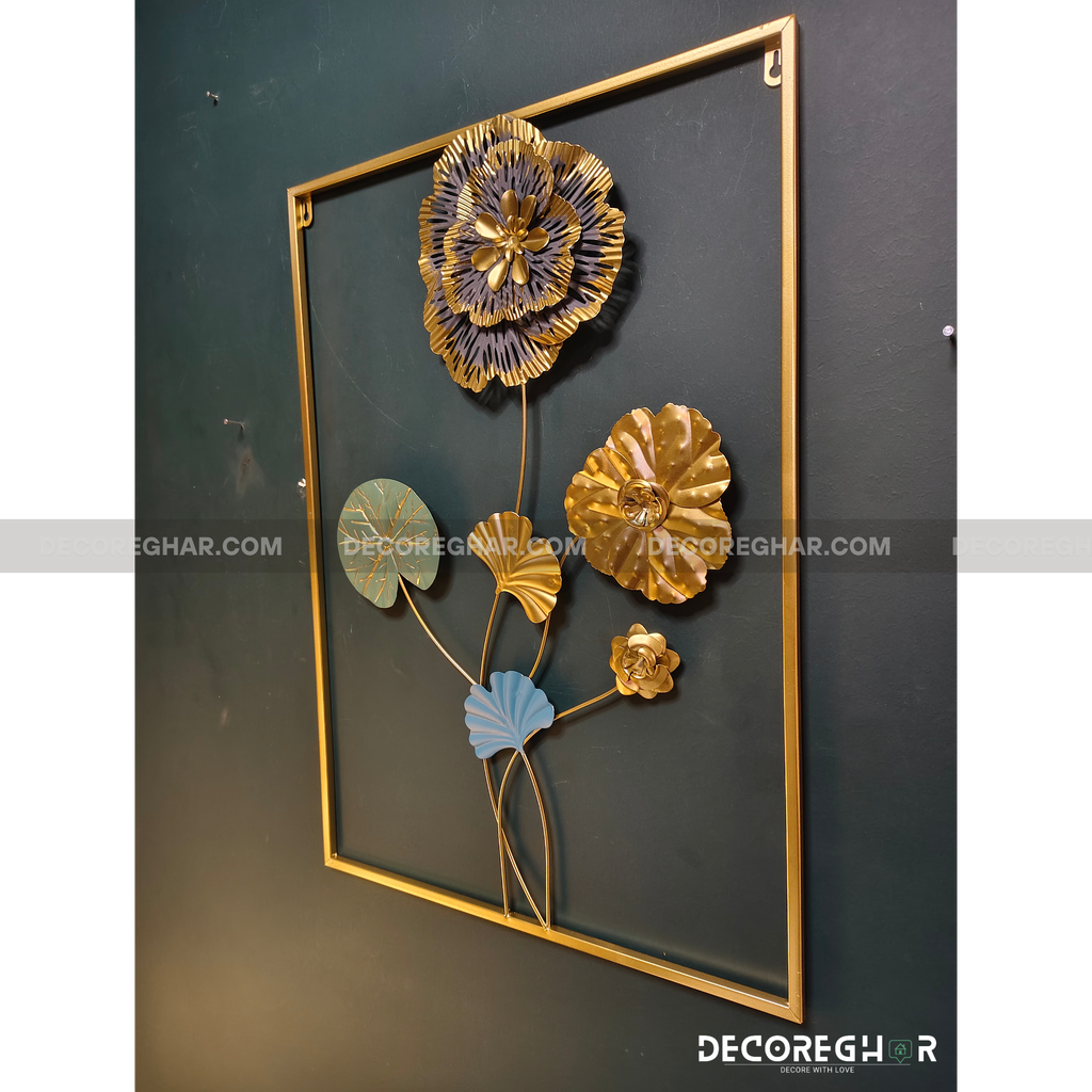 Imported Premium Quality Metal Flower Frame – Elegant Decorative Wall Art