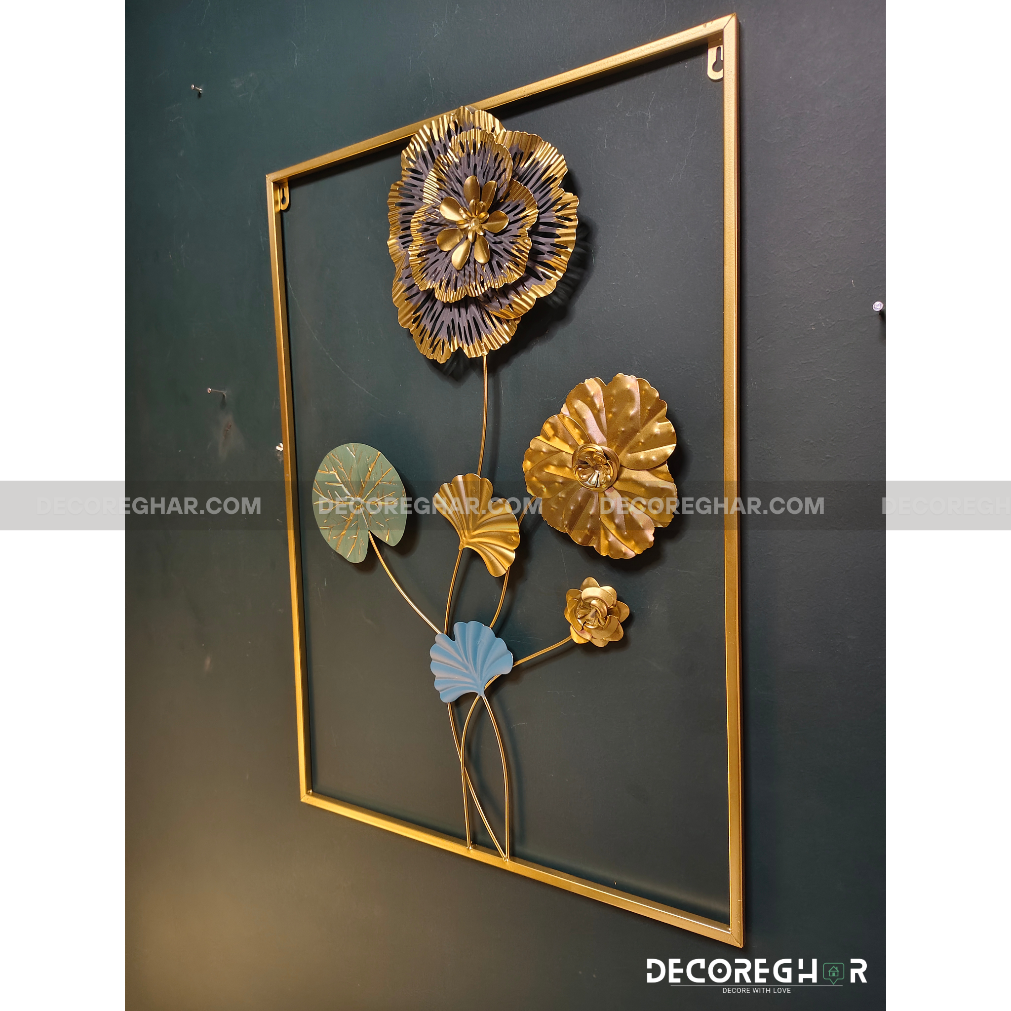 Imported Premium Quality Metal Flower Frame – Elegant Decorative Wall Art