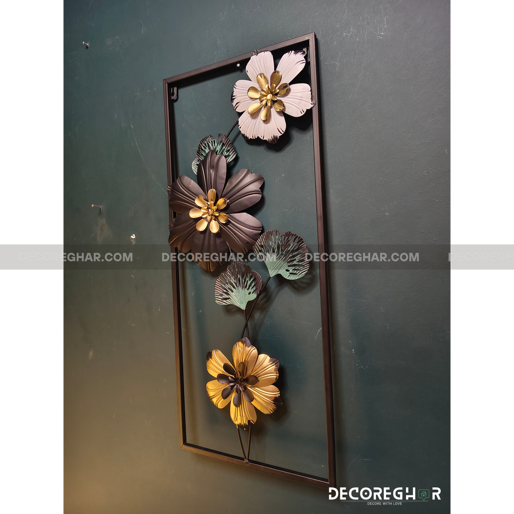 Imported Premium Quality Metal Flower Frame – Elegant Decorative Wall Art