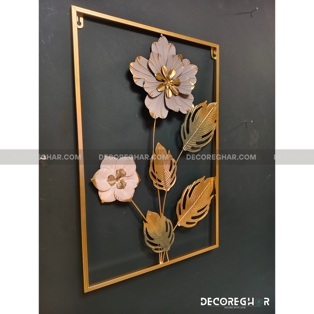 Imported Premium Quality Metal Flower Frame – Elegant Decorative Wall Art