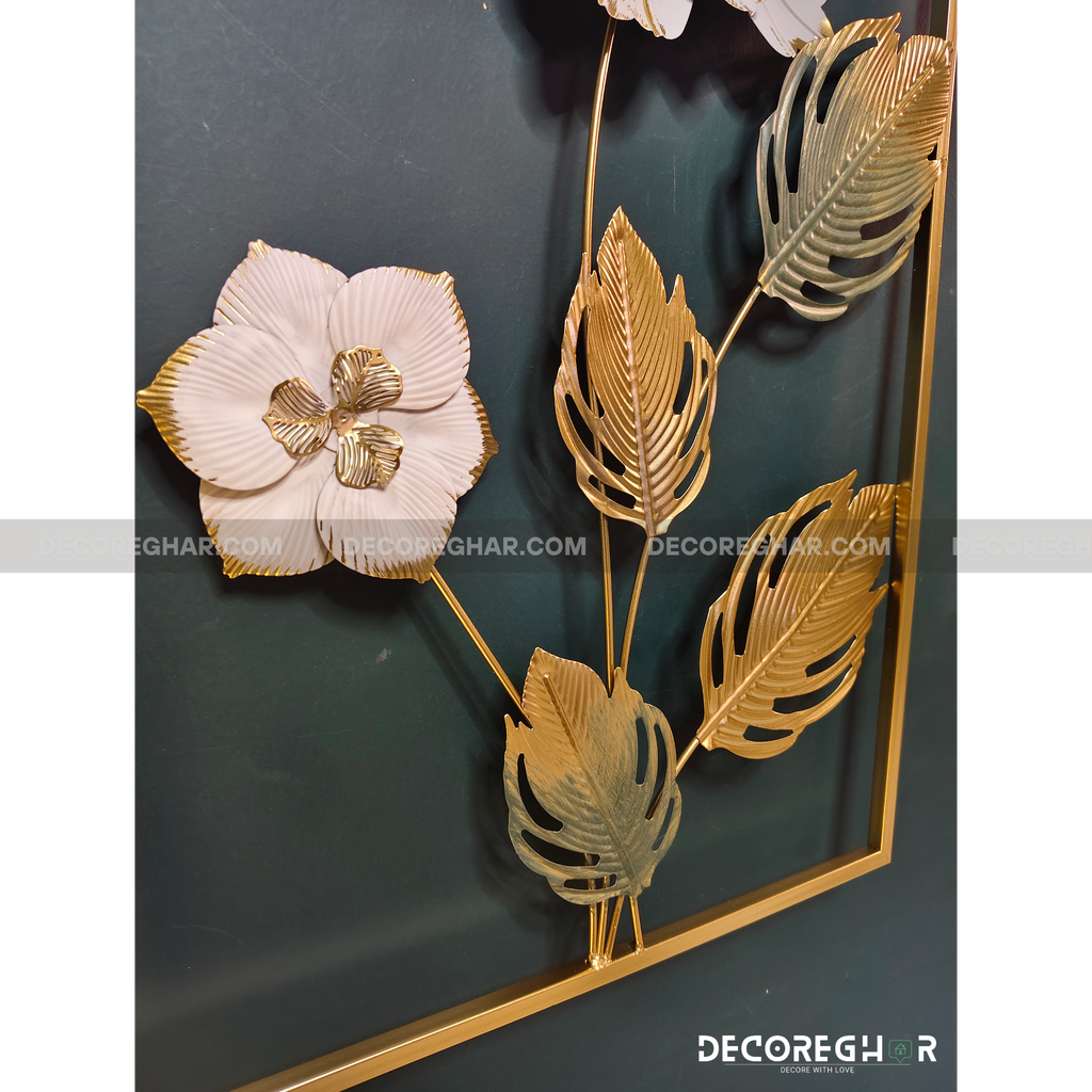 Imported Premium Quality Metal Flower Frame – Elegant Decorative Wall Art