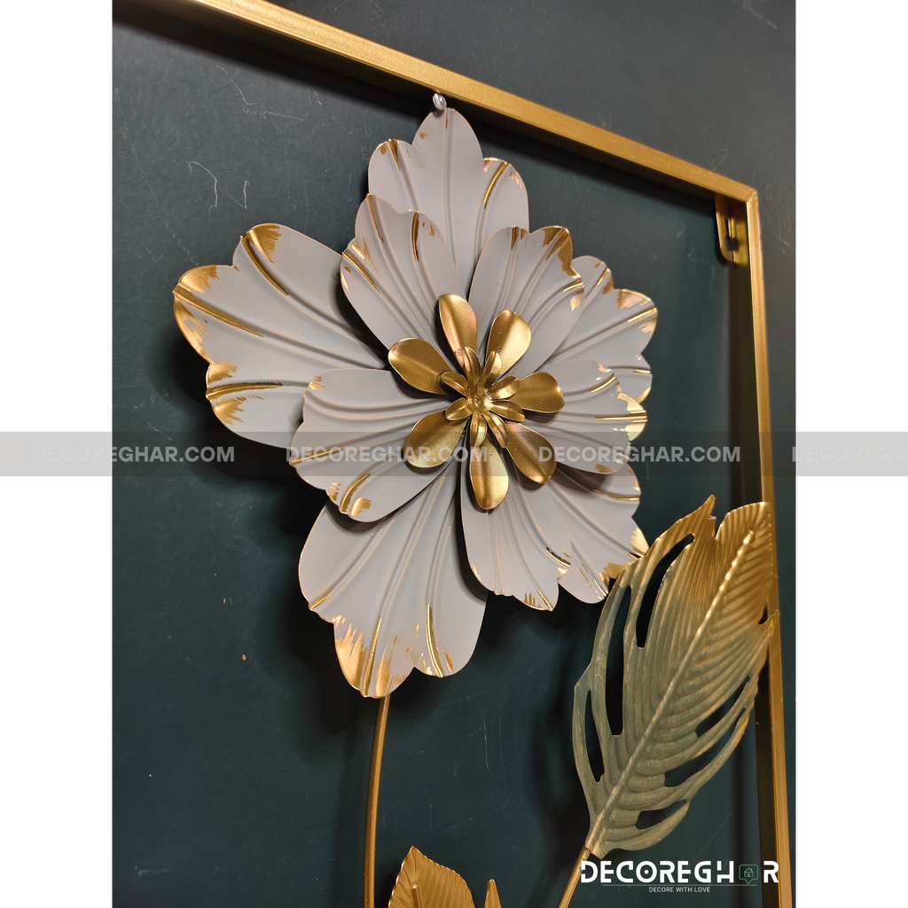 Imported Premium Quality Metal Flower Frame – Elegant Decorative Wall Art