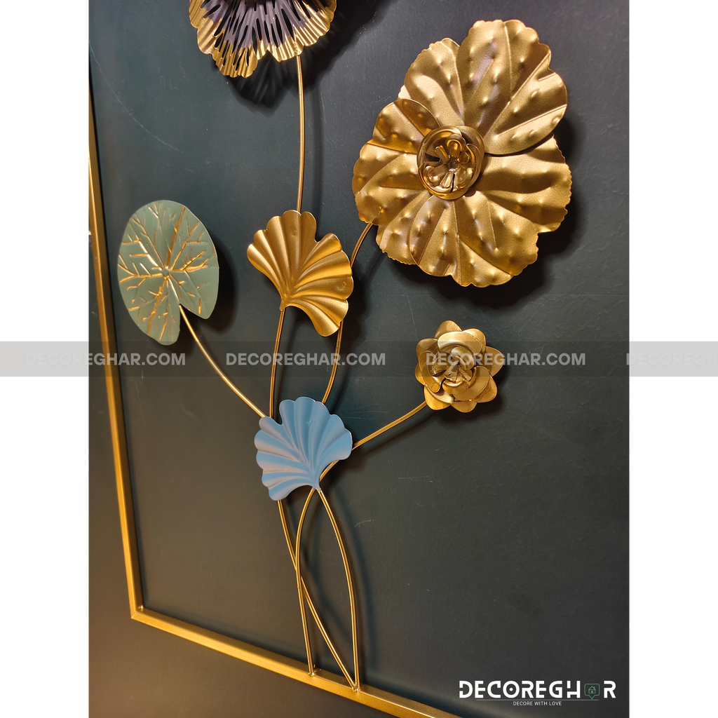 Imported Premium Quality Metal Flower Frame – Elegant Decorative Wall Art