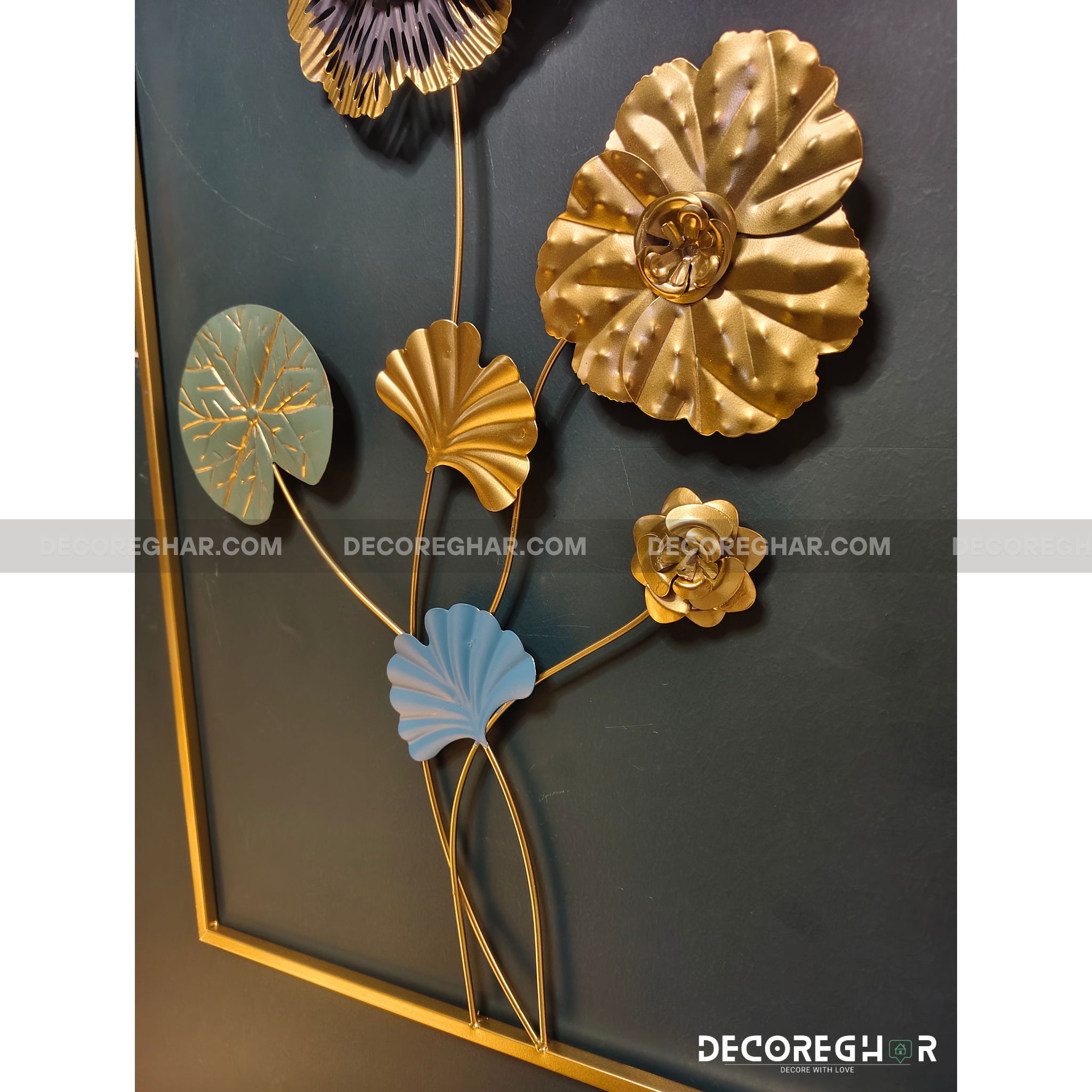 Imported Premium Quality Metal Flower Frame – Elegant Decorative Wall Art