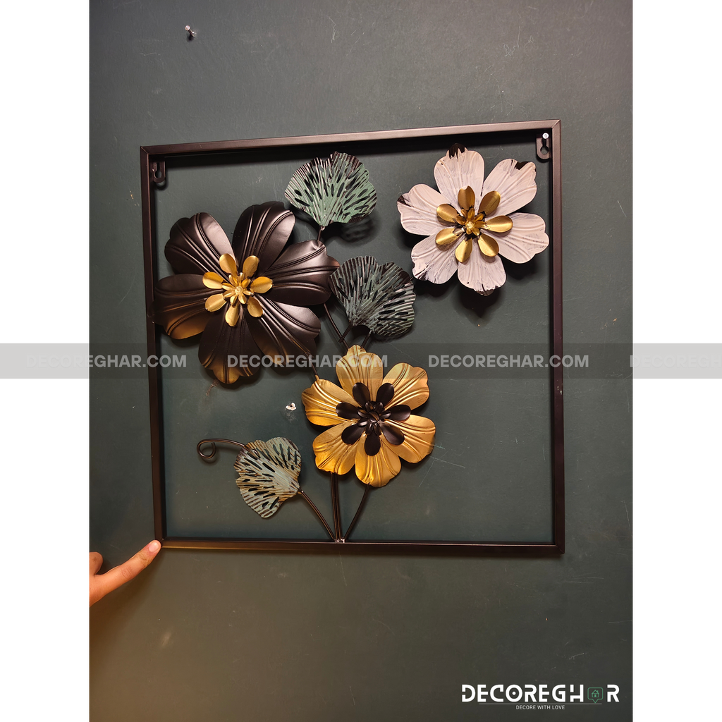 Imported Premium Quality Metal Flower Frame – Elegant Decorative Wall Art
