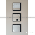 Elegant 3-Piece Square PVC Wall Mirror Set