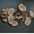 Luxury Metallic Floral Wall Art Decor – Modern 3D Metal Flower Sculpture for Living Room & Hallway