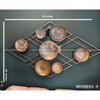 Luxury Geometric Wall Art Decor with Metallic Gold Accents – Modern Home Interior Design