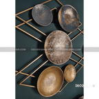 Luxury Geometric Wall Art Decor with Metallic Gold Accents – Modern Home Interior Design