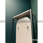 Oval Rotating Standing Mirror with Drawer Unit