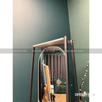 Oval Rotating Standing Mirror with Drawer Unit