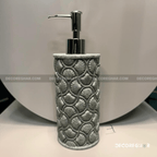 Coastal Grey Scalloped Bathroom Accessory Set | Textured Stone-Effect Finish