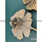 Metallic Floral Wall Art – Elegant Triple-Flower Design