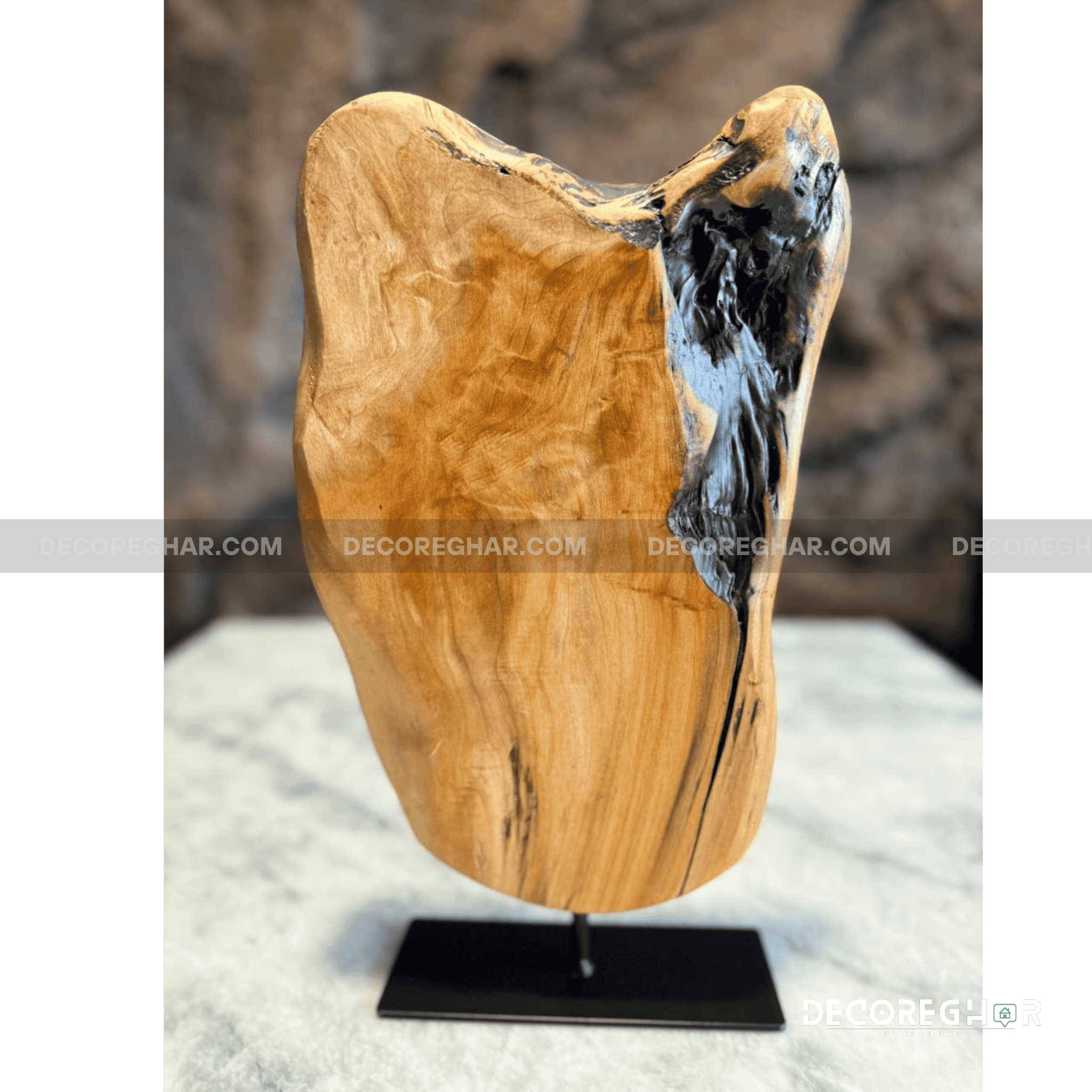 Natural Edge Irregular Root Sculpture ( Cedar Wood )