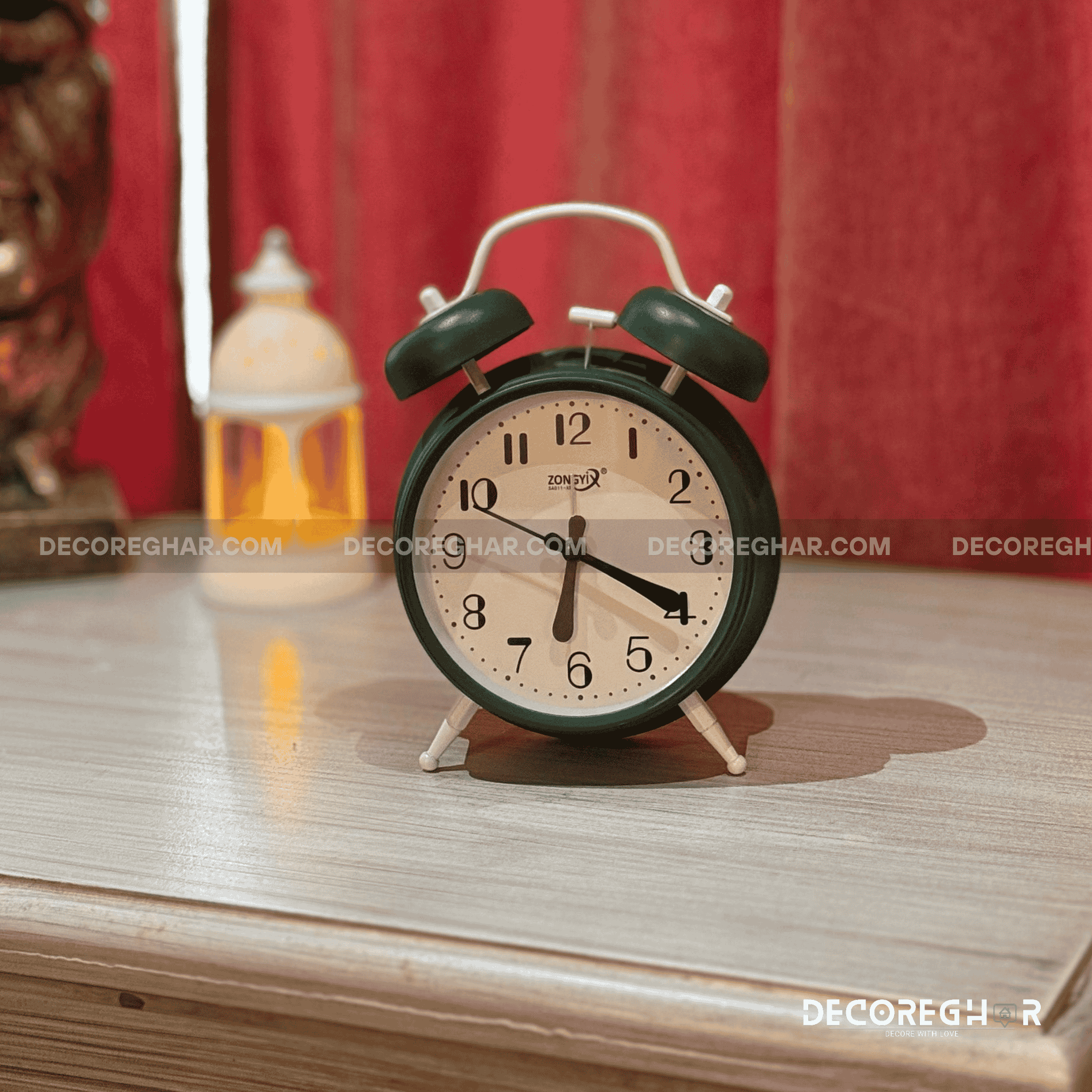 Vintage Pink Alarm Clock – Automatic & Imported, Timeless Charm for Your Space