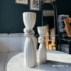 Modern Knotted Gold Vases – Set of 2 Sculptural Table Decor