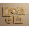 Ornate Wall Mirror Frame Set – Classic Floral Design (Set of 5)