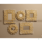 Ornate Wall Mirror Frame Set – Classic Floral Design (Set of 5)