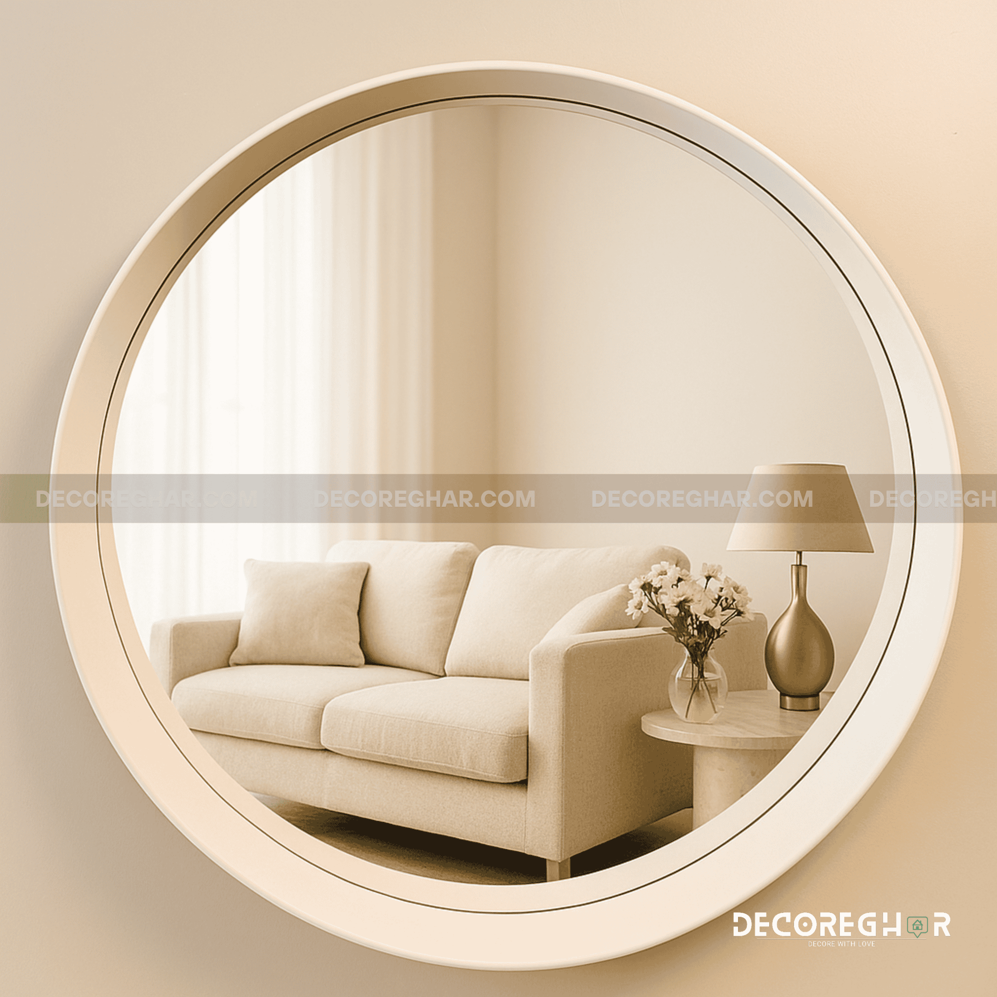 Modern Round Wall Mirror - MADDILYN