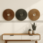 3-Piece Modern Sunburst Wall Set – Decorative Wall Art for Living Room, Bedroom & Office