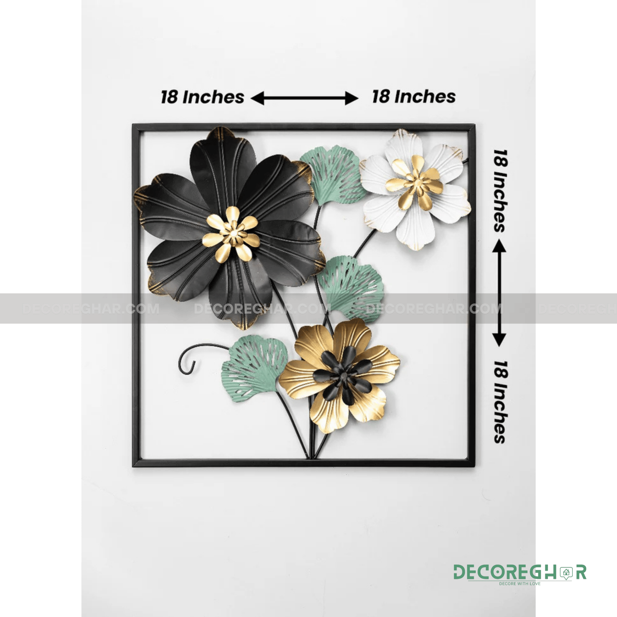 Imported Premium Quality Metal Flower Frame – Elegant Decorative Wall Art