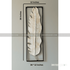 Hand Crafted  Botanical Feather-Leaf Metal Wall Art