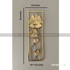 Chic Golden Wall Art Frame with Floral Detailing