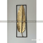 Hand Crafted  Etched Gold Banana Leaf Metal Wall Art