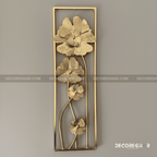 Chic Golden Wall Art Frame with Floral Detailing