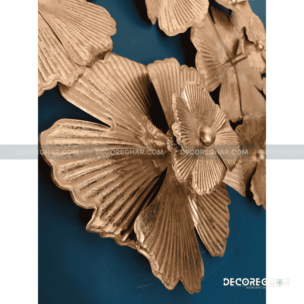 Metallic Floral Bloom Cluster Wall Art