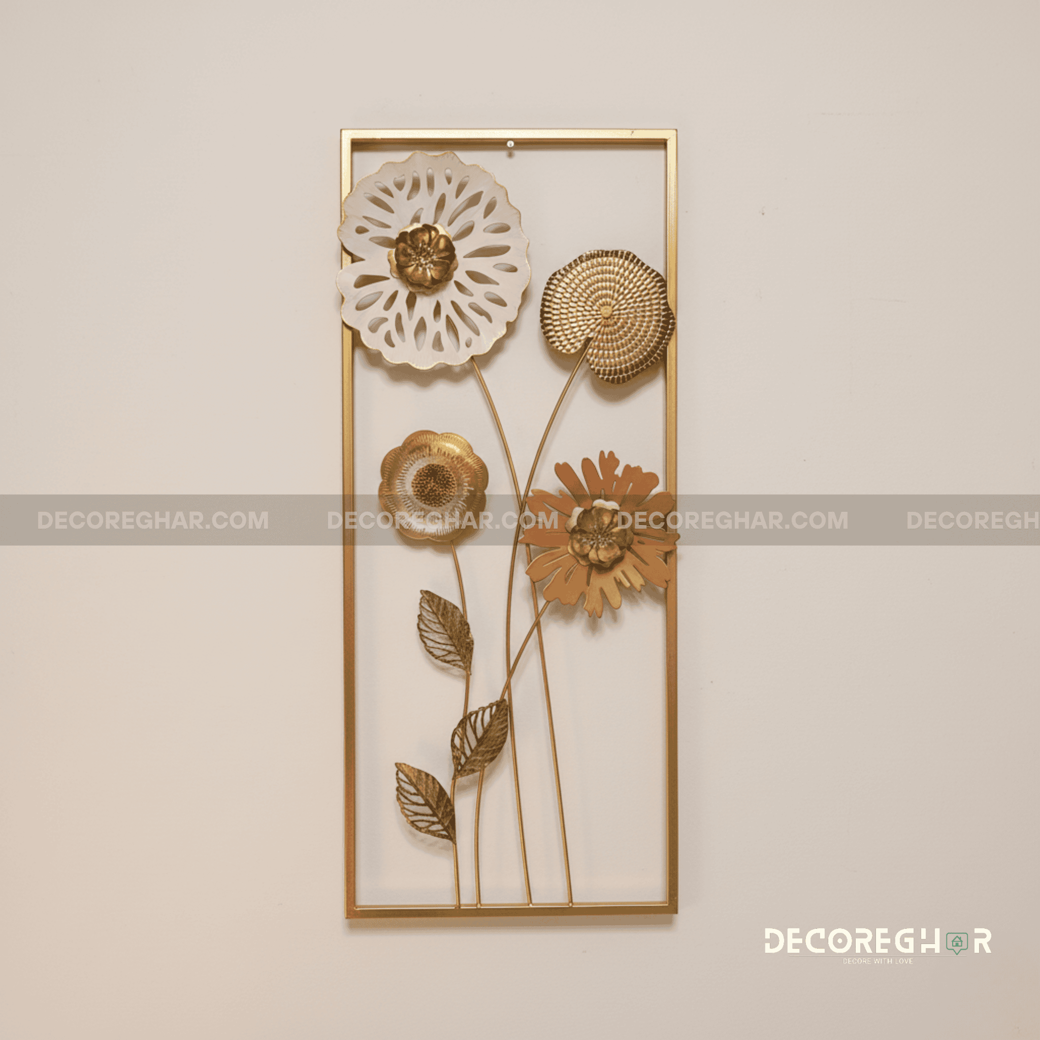 Imported Premium Quality Metal Flower Frame – Elegant Decorative Wall Art