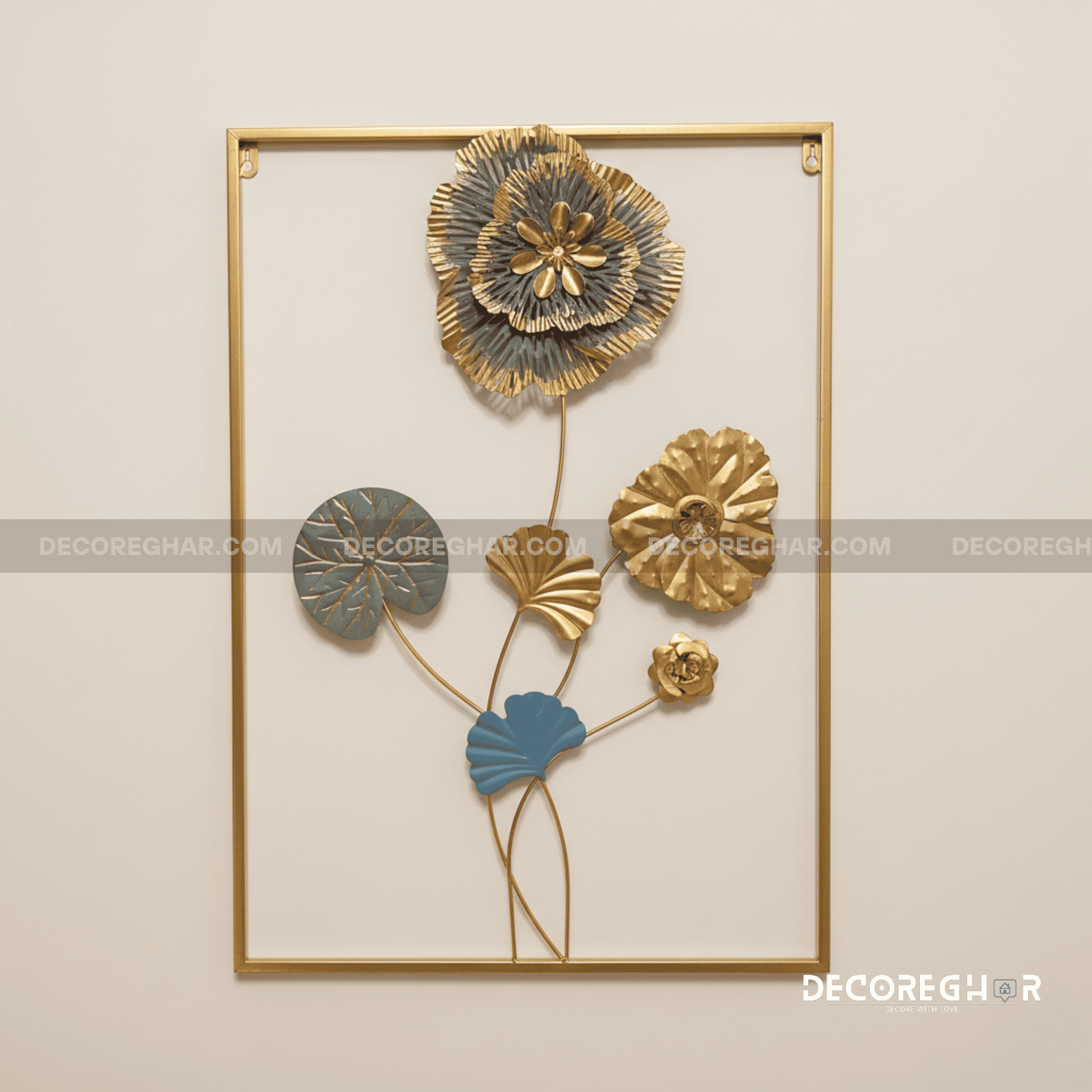 Imported Premium Quality Metal Flower Frame – Elegant Decorative Wall Art