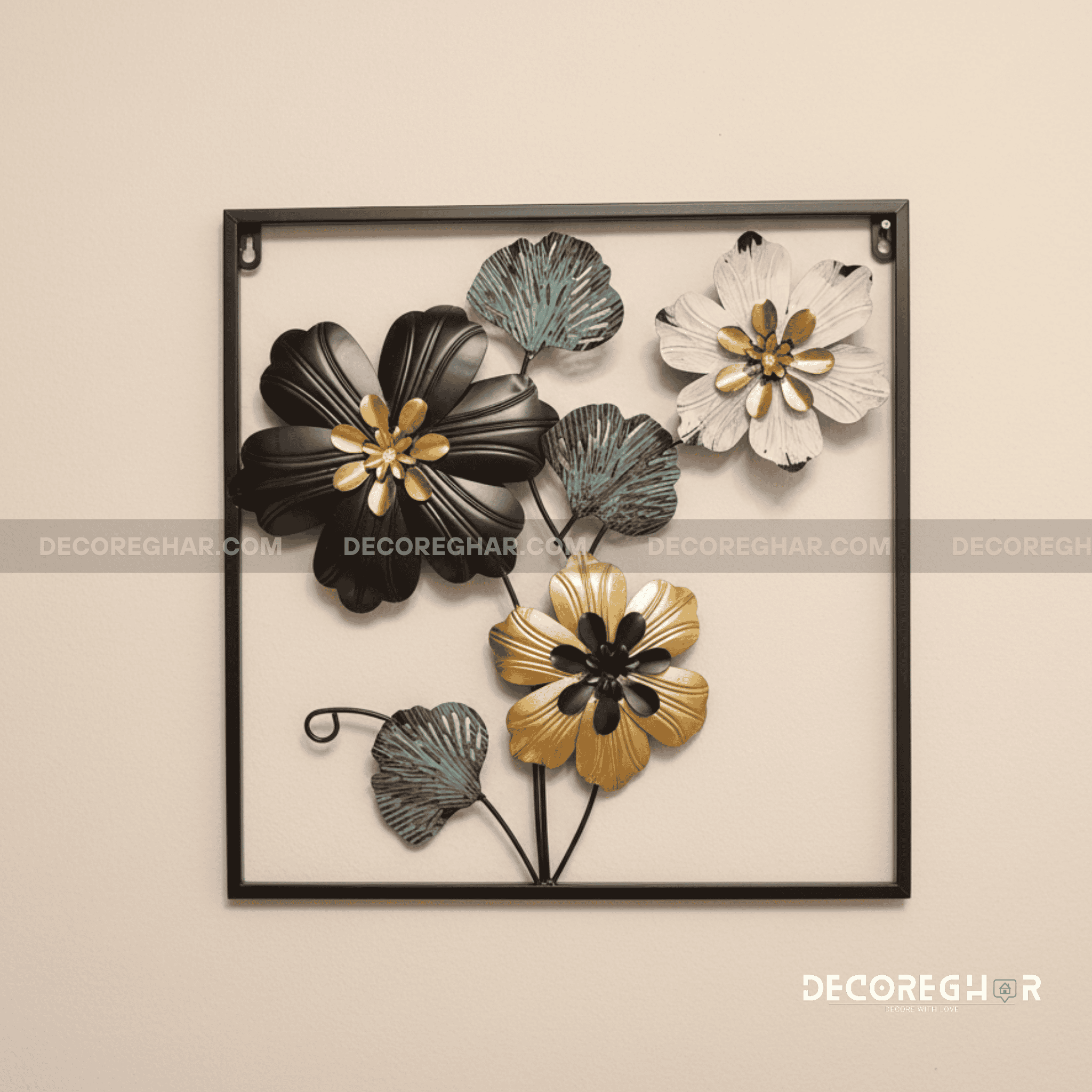 Imported Premium Quality Metal Flower Frame – Elegant Decorative Wall Art
