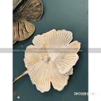 Metallic Floral Wall Art – Elegant Triple-Flower Design