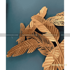 Gilded Feather Plume Metal Wall Art