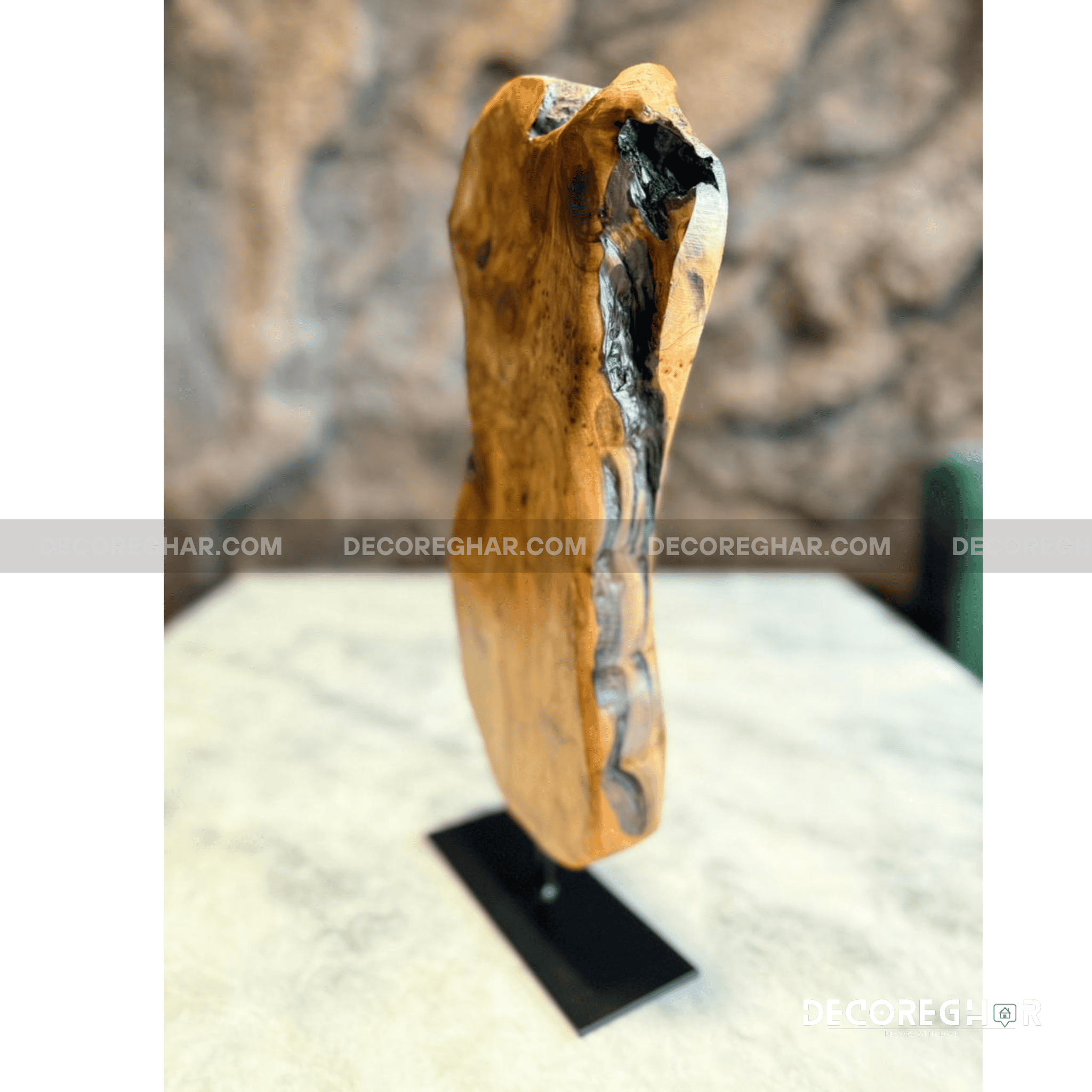 Natural Edge Irregular Root Sculpture ( Cedar Wood )