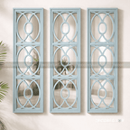 Moroccan Rectangular Windowpane Mirrors