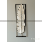Hand Crafted  Botanical Feather-Leaf Metal Wall Art