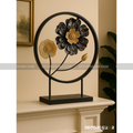 Elegant Floral Metal Art Table
