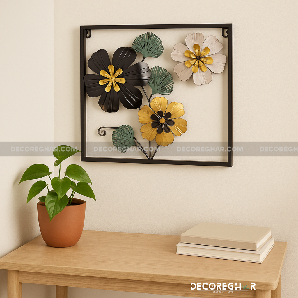 Imported Premium Quality Metal Flower Frame – Elegant Decorative Wall Art