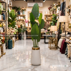Artificial Banana Leaf Plant with Decorative Pot