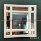 Modern Geometric Wall Mirrors – Set of 3 Decorative Square Mirrors for Living Room & Bedroom