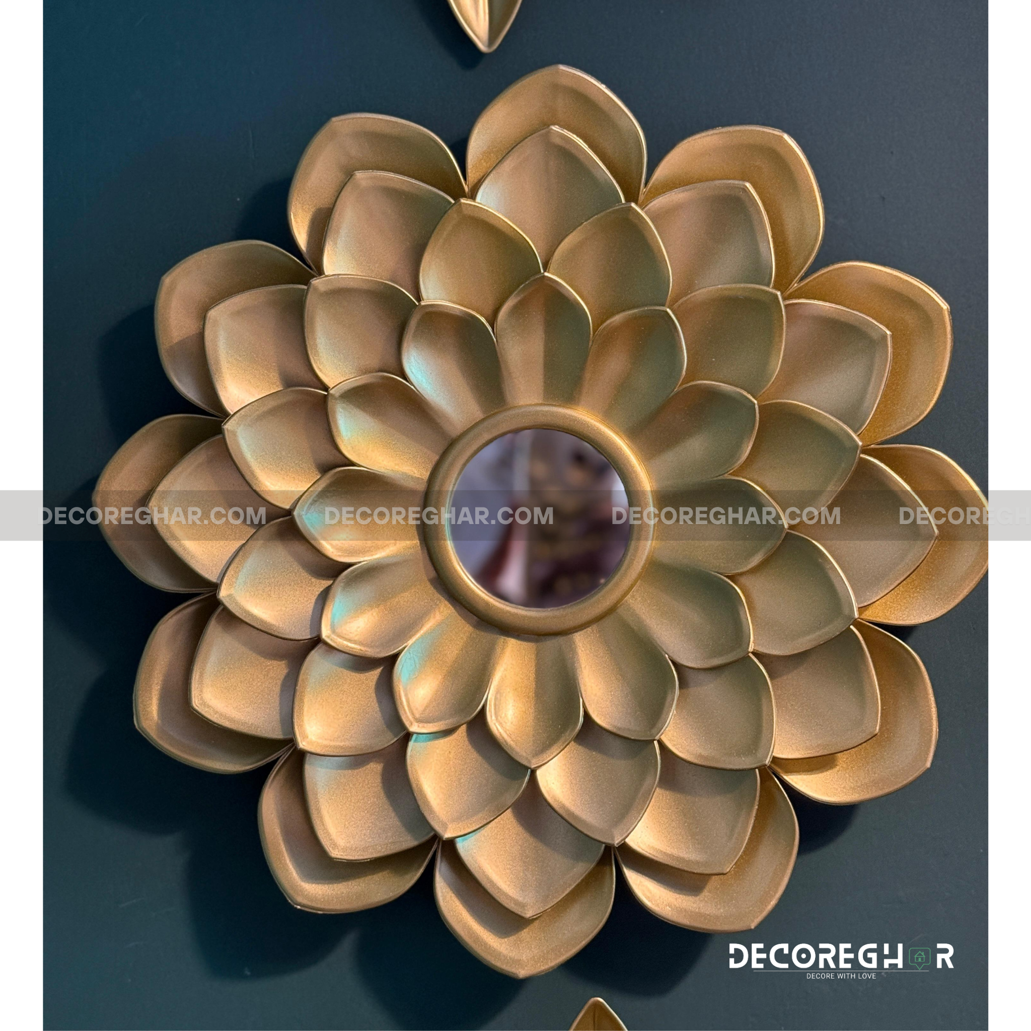 ART DECO GOLDEN ROUND MIRRORS (SET OF THREE)