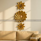 ART DECO GOLDEN ROUND MIRRORS (SET OF THREE)