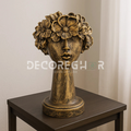 Large Silent Thinker Face Ceramic Sculpture – Elegant Home & Office Deco