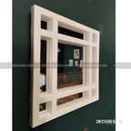 Modern Geometric Wall Mirrors – Set of 3 Decorative Square Mirrors for Living Room & Bedroom