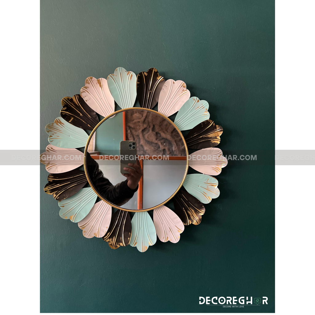 Metal round mirror