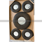 Elegant Black Wall Mirrors with Gold Detailing - Set of 5