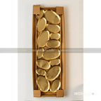 Golden Pebble Wall Art – Luxurious Metal Wall Décor