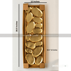 Golden Pebble Wall Art – Luxurious Metal Wall Décor